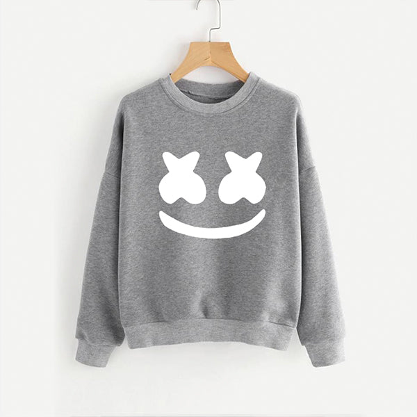 Marshmallow Printed Sweatshirt for Unisex - Grey | 24HOURS.PK