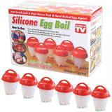 Silicone Egg For Cooking Boiled Eggs Without The shell Non-stick, Set of 6 Eggs To Boil Hard And Softly | 24HOURS.PK