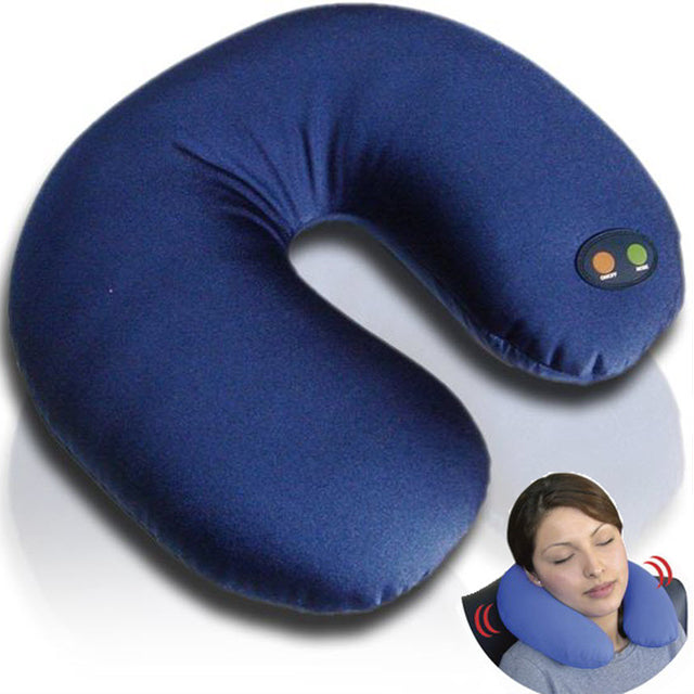 U Shaped Vibrating Massage Pillow Super Comfortable Neck Support Cushion | 24HOURS.PK