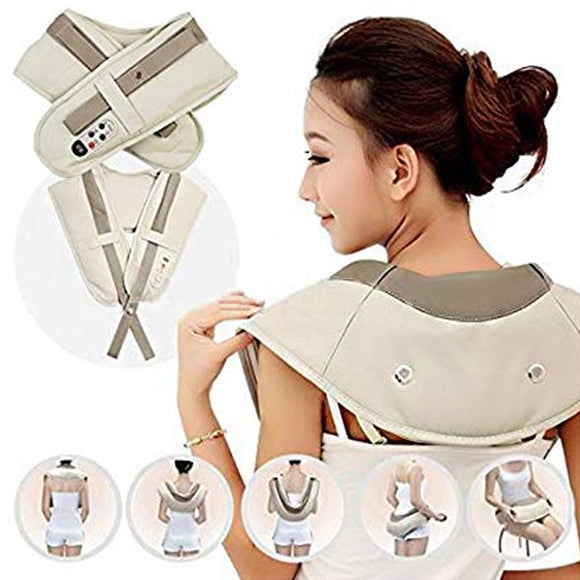 Electric Cervical Body Massager Therapy Shawls - Power Drum Massage For Neck & Shoulder | 24HOURS.PK