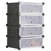4 Cubes Storage CabinetShoe Rack Black | 24HOURS.PK
