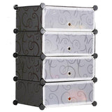 4 Cubes Storage CabinetShoe Rack Black | 24HOURS.PK