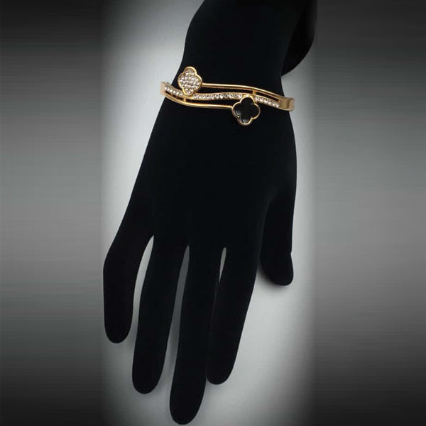 Black Stone & White Diamond Bracelet For Her | 24HOURS.PK