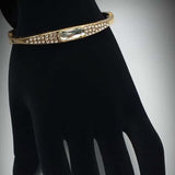 Radius Shaped Diamond Golden Bracelet For Her | 24HOURS.PK