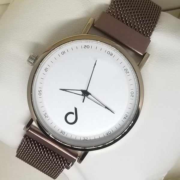 Magnet Chain Scale Style Watch For Womens Golden | 24hours.pk