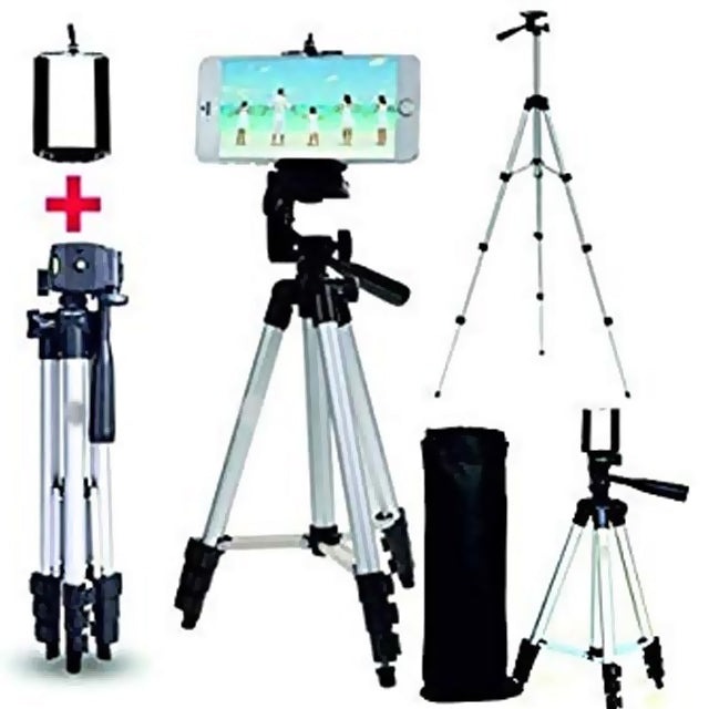 Portable Camera Tripod with Three-dimensional Head & Quick Release Plate | 24HOURS.PK