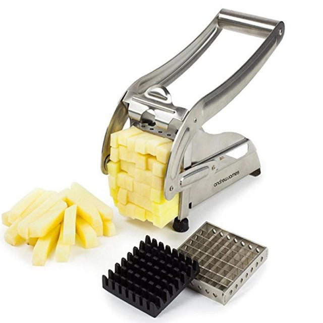 Handy Potato Cutter For French Fries Double Blade SS Professional | 24hours.pk