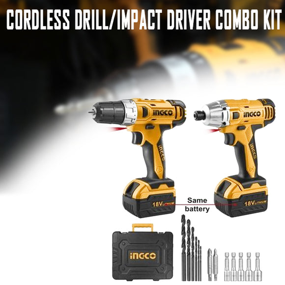 Cordless drill Impact driver combo kit CKLI18021 | 24hours.pk