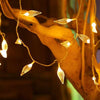 Transer 3m LED Garland Lamp Warm White Garland Fairy Lights Leaf-Shaped Lights for Bedroom Wedding | 24hours.pk