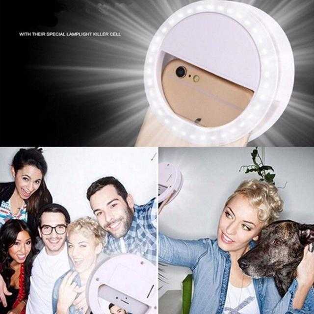 Pack of 2 Portable Selfie Ring Light Flash Led Camera Enhancing Photography For Smartphone | 24HOURS.PK