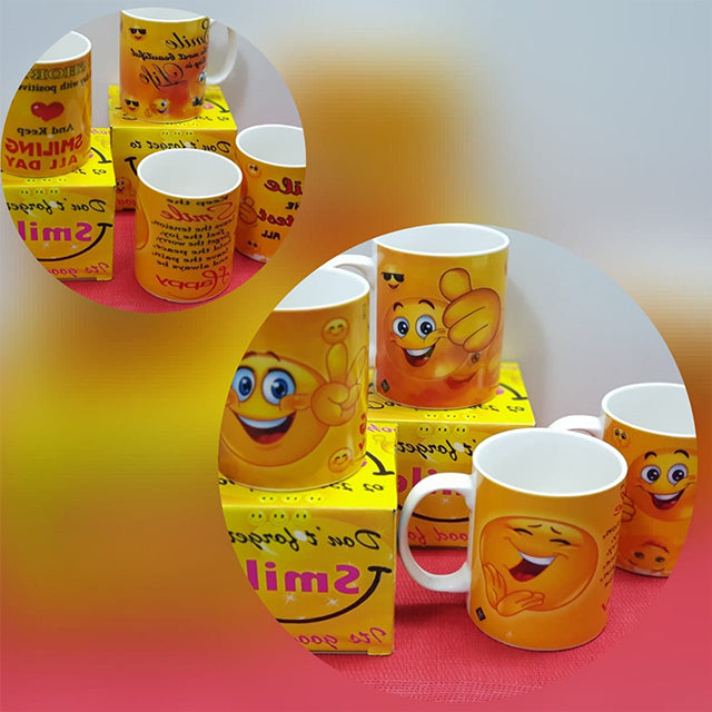 Pack of 2 Random Design Mug Ceramic 225 each pack of 2 | 24hours.pk