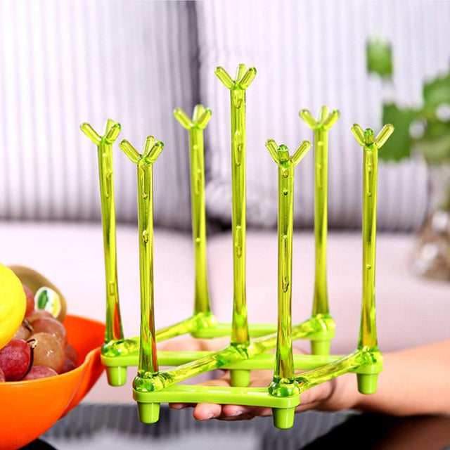 Baby Feeding Bottle Rack Drying Nipple Stand Cup Storage Folding Drainer Dryer | 24hours.pk