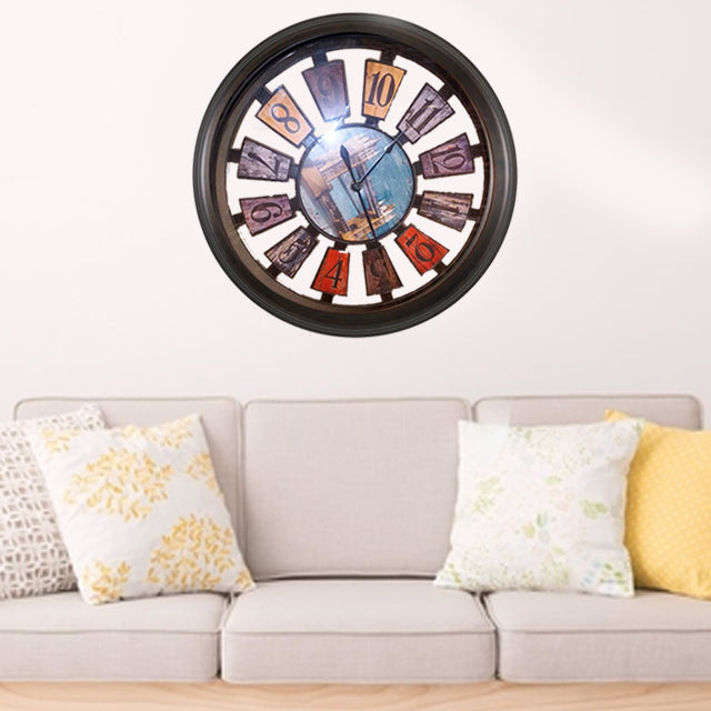 Vintage Design Wooden Wall Clock | 24HOURS.PK