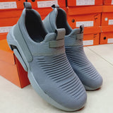Grey Simple Lines Design Sneakers For Mens | 24HOURS.PK