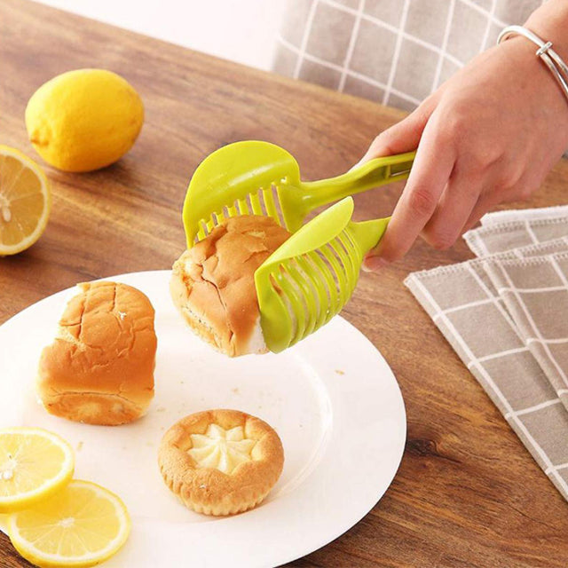 Pack of 2 Tomato Slicer, Multifunctional Handheld Tomato Round Slicer Fruit Vegetable Cutter Lemon Shreadders Slicer | 24HOURS.PK