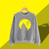 Bat Men Type Sweat Shirt Grey and Yellow For Mens | 24HOURS.PK