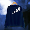 Flower Printed Sweatshirt For Womens Blue | 24HOURS.PK