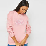 You Make Me Smile Fleece Sweatshirt For Women | 24HOURS.PK