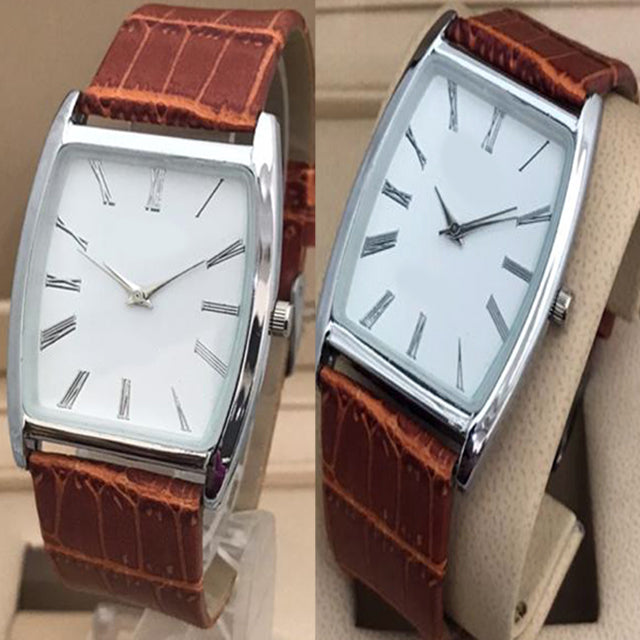 Latest Design Watch For Mens Silver White Dial with Brown Belt | 24HOURS.PK
