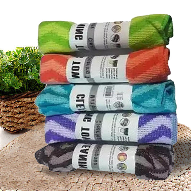 Pack of 5 Micro Fiber Cleaning Towels | 24HOURS.PK