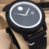 Simple White Rounded Watch With Black Belt | 24hours.pk