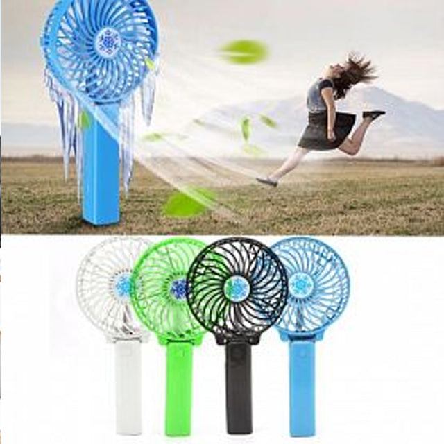 Foldable Hand Fans Battery Operated Rechargeable Handheld Mini Fan, Assorted Color | 24HOURS.PK