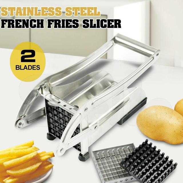 Handy Potato Cutter For French Fries Double Blade SS Professional | 24hours.pk