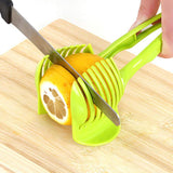 Pack of 2 Tomato Slicer, Multifunctional Handheld Tomato Round Slicer Fruit Vegetable Cutter Lemon Shreadders Slicer | 24HOURS.PK