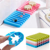 Pack of 2 Multi Color Bathroom Silicone Soap Dish Storage Holder Soapbox Plate Tray Drain | 24HOURS.PK
