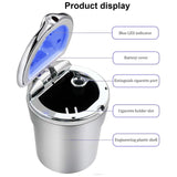 Portable Ashtray For Smokeless Car With Blue LED Light Stand | 24HOURS.PK