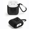 Fashionable Protective Shockproof Soft Silicone Skin Pouch With Hanging Hook Case For Apple Airpods (1123) | 24HOURS.PK