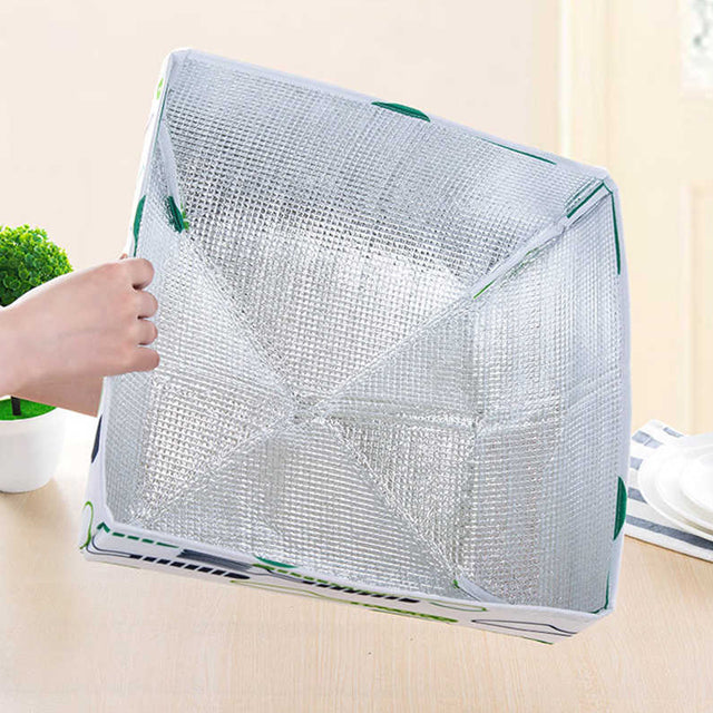 Foldable aluminum foil food cover, heat-retaining vegetable coating, anti mosquito flies, kitchen cooking tools, table cover, mesh 2pcs set | 24HOURS.PK