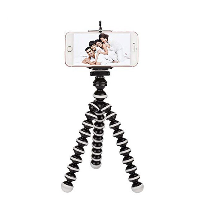 OT Mini Tripod with Flexible Octopus Legs & Adjustable Phone Mount Adapter | 24hours.pk