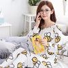 White Honey Bee Print Full Sleeves Shirt and Pajama Night Wear for Women | 24HOURS.PK