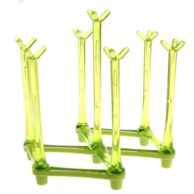 Baby Feeding Bottle Rack Drying Nipple Stand Cup Storage Folding Drainer Dryer | 24hours.pk