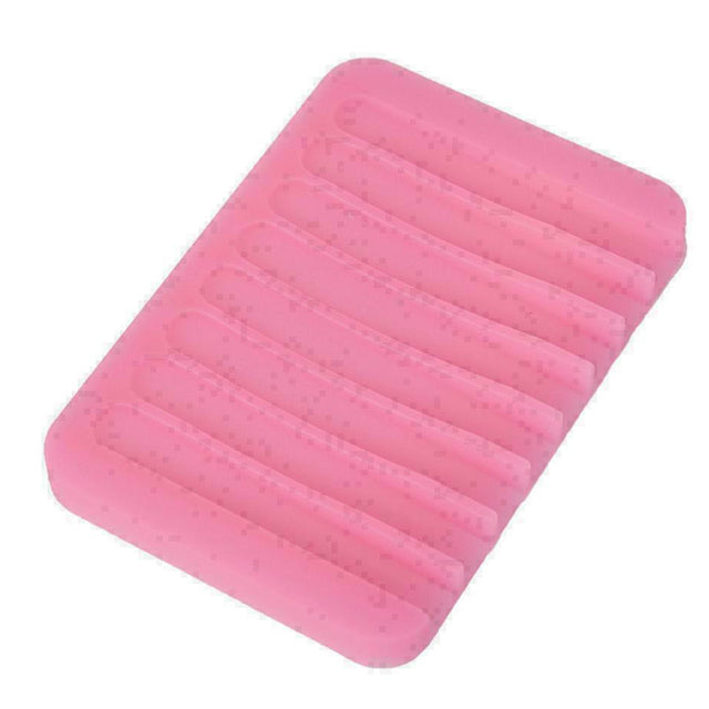 Pack of 2 Multi Color Bathroom Silicone Soap Dish Storage Holder Soapbox Plate Tray Drain | 24HOURS.PK