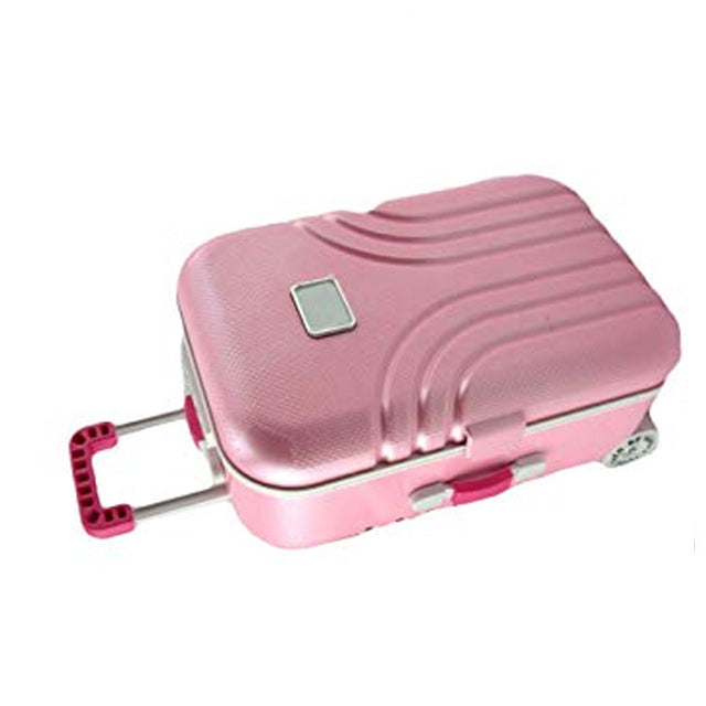 Pink Candy Color Jewelry Storage Box Luggage Trolley Style Music Musical Box | 24HOURS.PK