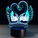 3D LED Lamp Night Light 7 Colors Desk Lamp Home Decoration Random Design And Color USB with Battery Operated | 24HOURS.PK