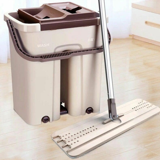 Self-Wash and Squeeze 2 in 1 Dry Flat Mop | 24HOURS.PK