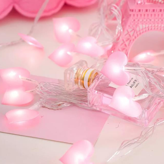 Pink Hearts Fairy Light 20 Hearts in String 3 Meters | 24HOURS.PK
