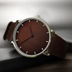 Pack of 2 Stainless Steel Dark Brown Dial Leather Band Watch For Men | 24hours.pk