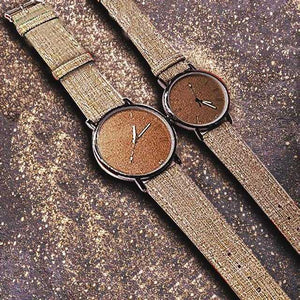 Pack of 2 Stylish Unisex Watches - Light Brown | 24hours.pk