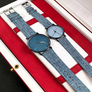 Pack of 2 Stylish Unisex Watches - Blue | 24hours.pk