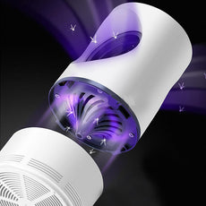 USB Powered Mosquito Killer Light LED UV Silent Insect Trap Lamp with Suction Fan Pest Control Fly Catcher Anti-Mosquito Dispeller | 24hours.pk