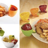 Pack of 3 x Cup Capacity Tiered Stand Dip Clip Ketchup Saucer Clamps Serving Condiments Bowl | 24hours.pk