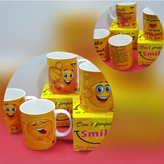Pack of 2 Random Design Mug Ceramic 225 each pack of 2 | 24hours.pk