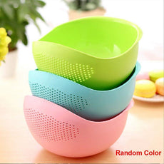 Pack of 2 Livsmart Multi-Function with Integrated Colander Mixing Bowl Washing Rice, Vegetable and Fruits Drainer | 24hours.pk
