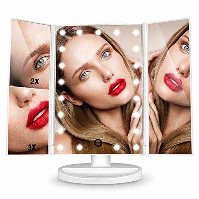 Table Mirorr with Tri Fold Makeup | 24hours.pk