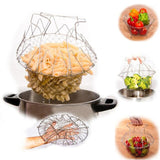 Foldable Steam Rinse Strain Fry Chef Basket Magic Basket Mesh Basket | 24HOURS.PK