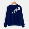 Flower Printed Sweatshirt For Womens Blue | 24HOURS.PK